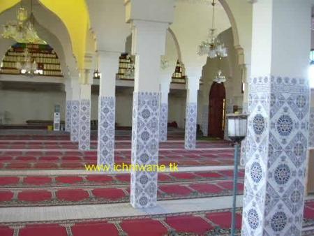 l'intérieur de la mosquée.